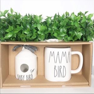 New Rae Dunn Baby Birdhouse and Mama Bird mug